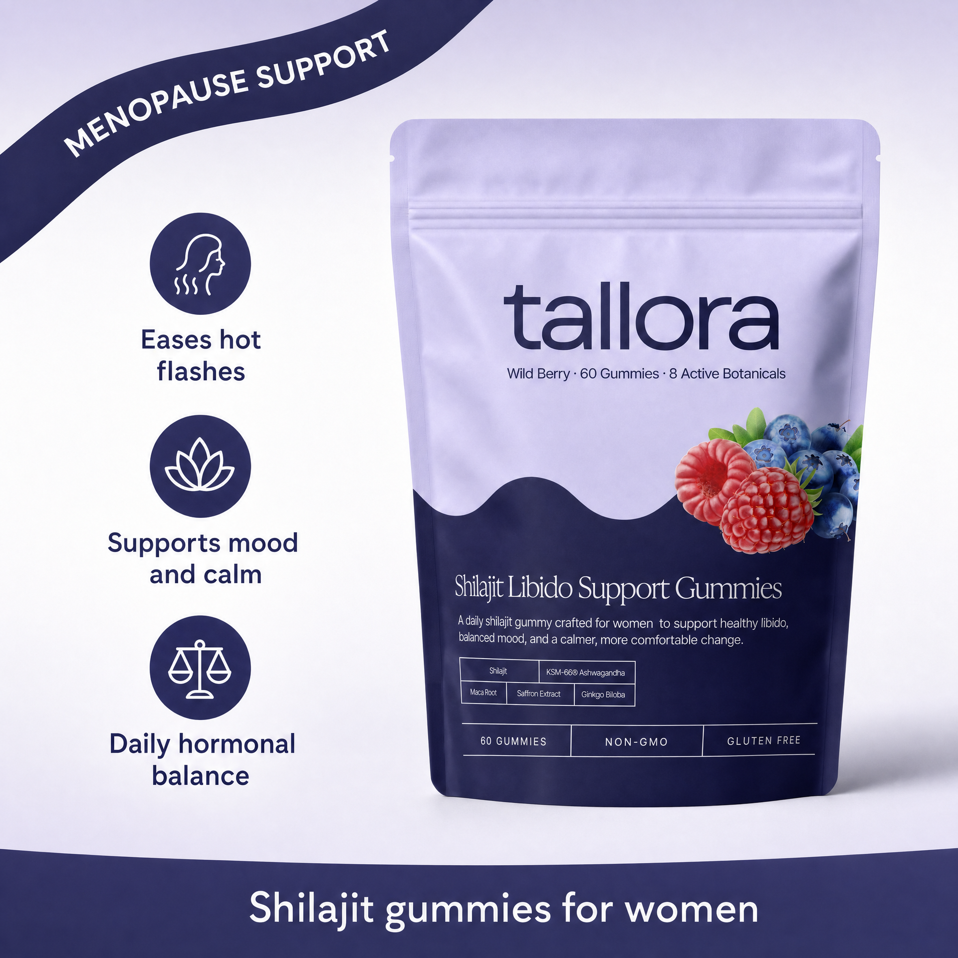 3-IN-1 Shilajit Gummies for Women | Libido, Mood & Hormonal Support