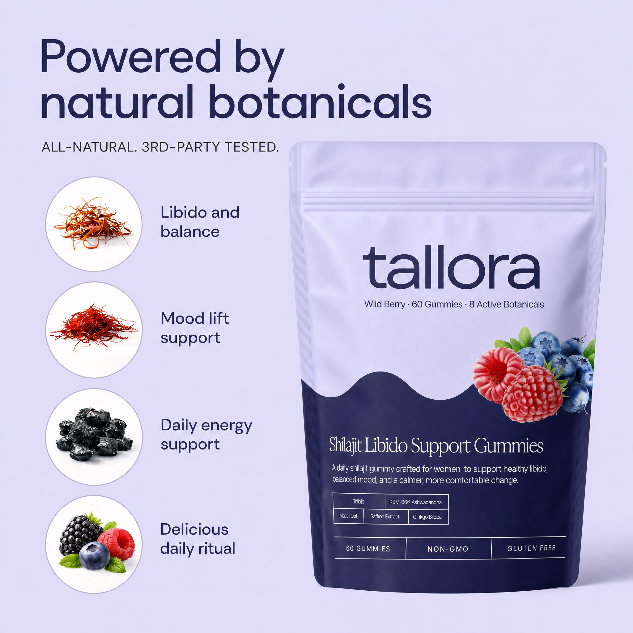 3-IN-1 Shilajit Gummies for Women | Libido, Mood & Hormonal Support
