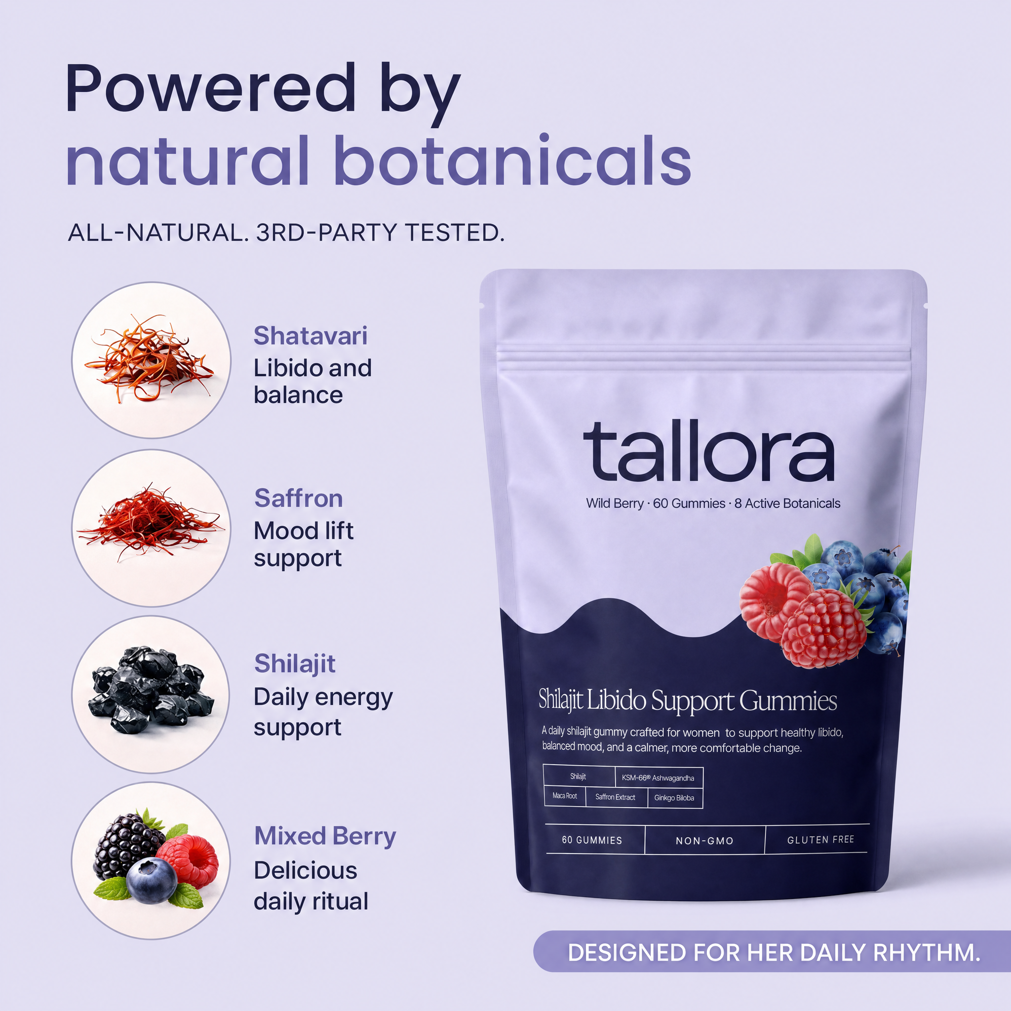3-IN-1 Shilajit Gummies for Women | Libido, Mood & Hormonal Support
